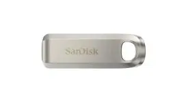 Produktbild: SanDisk Ultra Luxe USB-Type-C-Laufwerk 512 GB (USB-Type-C-Flash-Laufwerk, USB-3.2-Gen-1, Metalldesign, 400 MB/s Lesen, Schlüsselbundöse) Silber