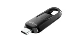 Produktbild: SanDisk Ultra Slider USB-Type-C-Flash-Laufwerk 1 TB (USB Flash-Laufwerk, einziehbarer Anschluss, USB-3.2-Gen-1, bis zu 300 MB/s) Schwarz