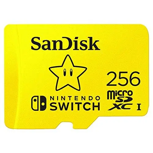 Produktbild: SanDisk microSDXC UHS-I Speicherkarte für Nintendo Switch 256 GB (U3, Class 10, 100 MB/s Übertragung, mehr Platz für Spiele)