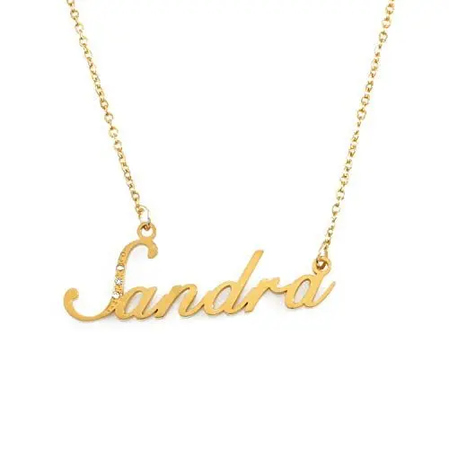 Produktbild: Sandra Kursive Namenskette Personalisiert - Vergoldet