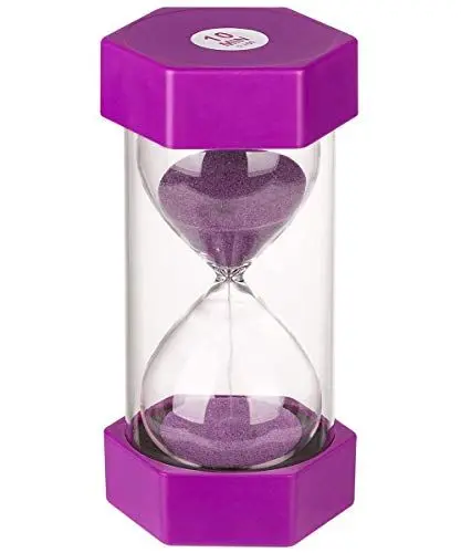 Produktbild: Sanduhr, Kinderuhr, dekorative Sanduhr, Timer können in Klassenzimmern, Küchen, Wohnungen, Büros und auch als dekorative Timeruhr (10 Minuten, lila)…