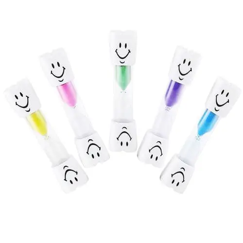 Produktbild: Sanduhr Zähneputzen Kinder 3 Minuten, Darryy Sanduhr für Kinder Zähneputzen, Timer bunt Sanduhr, Sanduhren Set für Kinder für Kinderzahnpflege, Küche, Home, Büro und Spielzeit