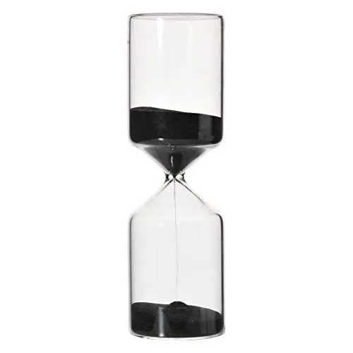 Produktbild: Sanduhr-Timer 30 Minuten Sanduhr Sanduhr-Timer Sanduhr Sanduhr Sanduhr für Dekoration Küche Kochen oder Unterricht Timer Glas-Sanduhr für Zuhause, Schreibtisch, Geschenke, Büro, 18 X 5,5(Schwarz)