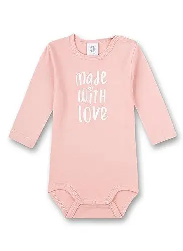 Produktbild: Sanetta Baby-Body langarm rosa Made with love | Hochwertiger und nachhaltiger Body für Mädchen aus Bio-Baumwolle. Baby Body