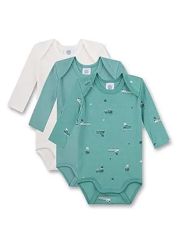 Produktbild: Sanetta Baby-Jungen 324444 Body Langarm 3er Set, Green Aqua, 56 Pack