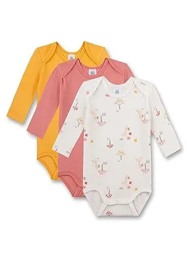 Produktbild: Sanetta Baby-Mädchen 324241 Body Langarm 3er Set, White Pebble, 56 Pack