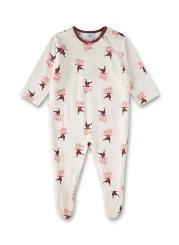 Produktbild: Sanetta Baby-Strampler beige Katze | Praktischer und bequemer Strampler aus Bio-Baumwolle für Mädchen. Baby Overall