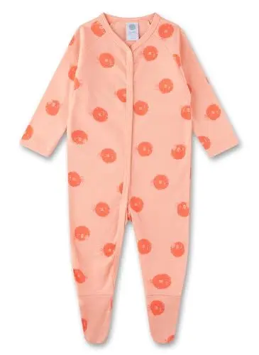Produktbild: Sanetta Baby-Strampler orange Kugelfisch | Praktischer und bequemer Strampler aus Bio-Baumwolle für Mädchen. Baby Overall