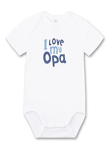 Produktbild: Sanetta Baby Body Kurzarm Weiß | Hochwertiger und nachhaltiger Body für Jungen aus Bio-Baumwolle. Baby Body 086