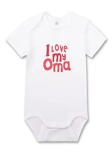 Produktbild: Sanetta Baby-Body kurzarm weiß I love my Oma | Hochwertiger und nachhaltiger Body für Mädchen aus Bio-Baumwolle. Baby Body