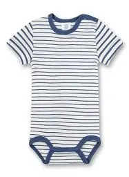 Produktbild: Sanetta Body halbarm Blau Ringel | Hochwertiger und nachhaltiger Body für Jungen aus Bio-Baumwolle. Baby Body