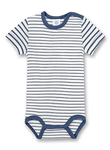 Produktbild: Sanetta Body halbarm Blau Ringel | Hochwertiger und nachhaltiger Body für Jungen aus Bio-Baumwolle. Baby Body