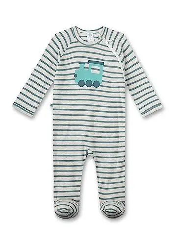 Produktbild: Sanetta Jungen-Overall Beigemelange | Praktischer und bequemer Strampler aus weicher Bio-Baumwolle für Jungen. | Babyoverall Größe 098