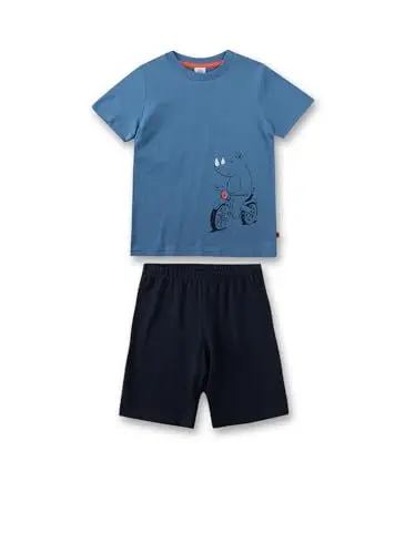 Produktbild: Sanetta Jungen Schlafanzug Pyjama 100% Bio-Baumwolle