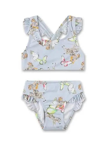 Produktbild: Sanetta Mädchen-Bikini mit Rüschen Blau | Bequemer und anschmiegsamer Bikini aus Polyamid für Mädchen. Bademode für Kinder 098