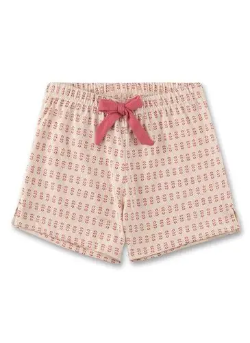 Produktbild: Sanetta Mädchen-Schlafhose kurz Rosa | Hochwertige und Bequeme Schlafhose aus Bio-Baumwolle für Mädchen. Kurze Schlafhose mit Blumenprint | Nachtwäsche für Mädchen