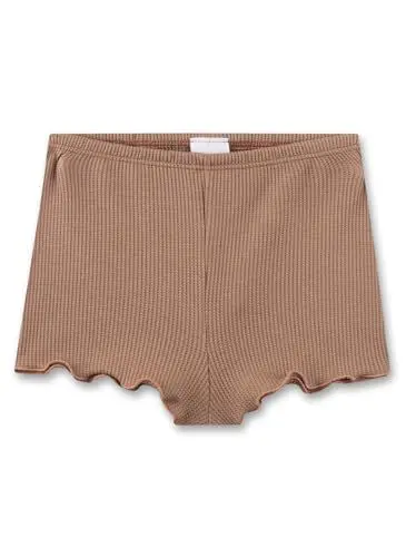 Produktbild: Sanetta Mädchen-Shorts Braun | Hochwertige und Bequeme Schlafhose aus Viskose-Baumwoll-Mix für Mädchen. Baby Bekleidung 086