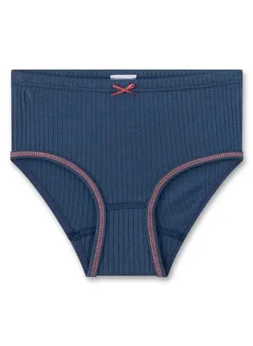 Produktbild: Sanetta Mädchen-Unterhose Blau | Hochwertige und nachhaltige Unterhose für Mädchen aus Viskose-Baumwoll-Mix. Slip mit Schleifchen | Unterwäsche für Mädchen