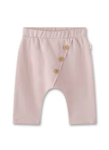 Produktbild: Sanetta Unisex Baby 11616 Baby-Hose Rosa | Praktische Und Bequeme Sweathose Aus Bio-Baumwolle. Hose Mit Elastischem Bund Dekorativer Schräger Knopfleiste Bekleidung, Rosa, 92 EU