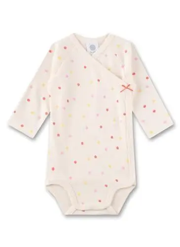 Produktbild: Sanetta Wickelbody Rosa | Nachhaltiger und süßer Wickelbody für Mädchen aus Bio-Baumwolle. Baby Wickelbody 062