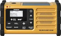 Produktbild: Sangean MMR-88 Survivor M8 Radio - Tragbares Notfall radio - Kurbelradio mit Notsummer und LED Taschenlampe - Schwarz/Gelb