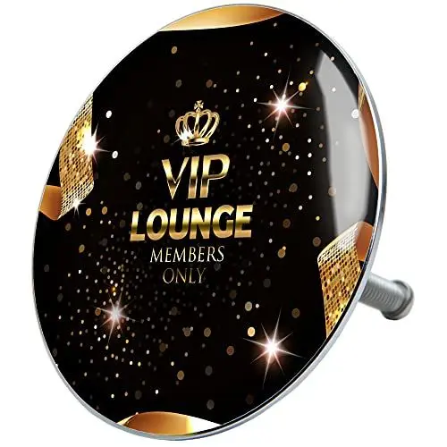 Produktbild: Sanilo Badewannenstöpsel VIP Lounge, Stöpsel für die Badewannen deckt den kompletten Abflussbereich ab, universal mit Motiv