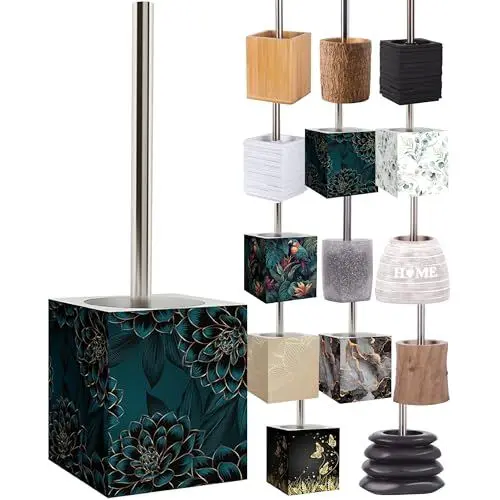 Produktbild: Sanilo WC Bürste, viele schöne Klobürsten zur Auswahl, hochwertige Qualität, Elegantes Design (Dahlien)
