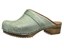 Produktbild: Sanita Caroline offener Clog | Original handgemacht | Leder-Holzclogs für Damen | Nachhaltige Sohle | Hellgrün | 41 EU