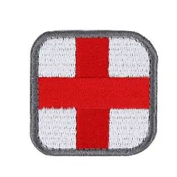 Produktbild: Sanitäter Rotes Kreuz Erste Hilfe Taktische Militärmoral Gestickter Aufnäher, für IFAK Rip Away Pouch, EMT, EMS, Trauma, Medizin, Sanitäter, First Response Kit(Weiß)