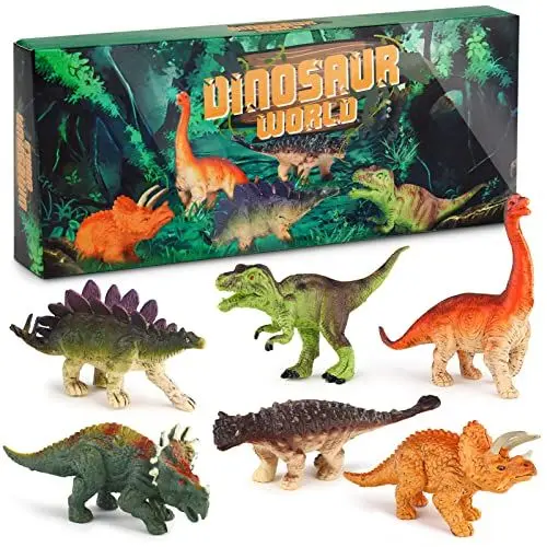 Produktbild: Sanlebi Dinosaurier Figuren Spielzeug- Realistische Dinosaurier Set Mini Dinosaurier Pädagogisches Spielzeug für 3 Jahren Jungen Mädchen