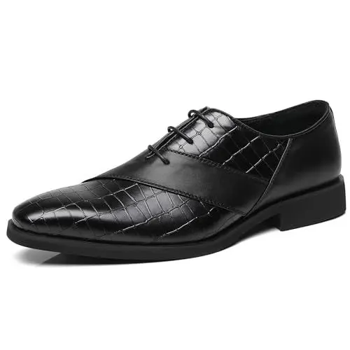 Produktbild: SANNAX Herren Anzugschuhe Business Schnürhalbschuhe Oxfords Klassischer Lederschuhe Formale Hochzeit Schuhe