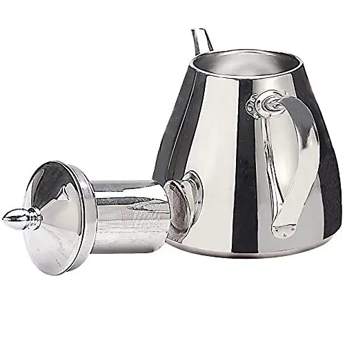 Produktbild: SANQIAHOME Edelstahl-Teekanne mit Siebeinsatz,Teekannen,1.5L