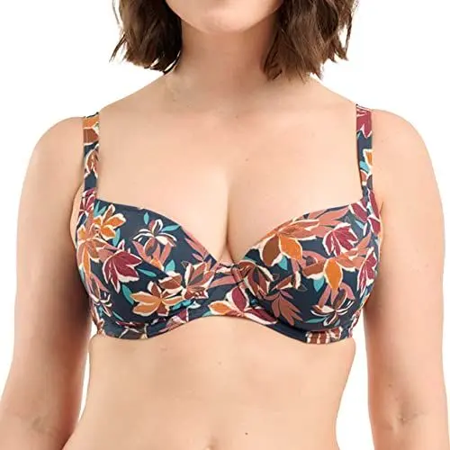 Produktbild: Sans Complexe Damen Staytation Badeanzug Top mit Bügel, Floral Print Blue, 75C