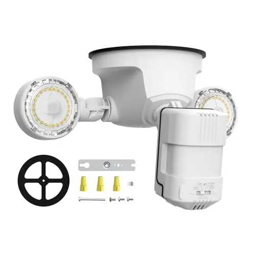 Produktbild: SANSI LED Aussenstrahler mit Bewegungsmelder Außen Strahler 15W 20000 Lumen Superhell Fluter IP65 Aussenleuchte Wandleuchte Weiß für Garten, Garage, Hof