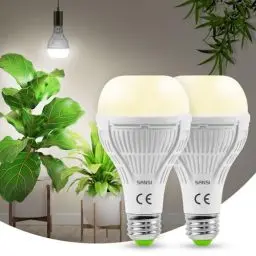 Produktbild: SANSI LED Pflanzenlampe, 2er-Pack 15W Vollspektrum Grow Light (200W Äquivalent) mit mattierter optischer Linse 120° Abstrahlwinkel hohe PPFD, E27 Wachstumslicht für für Zimmerpflanzen Obst und Blumen