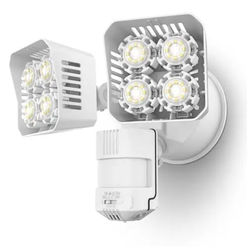 Produktbild: SANSI LED Strahler mit Bewegungsmelder Außen,36W 3600lm LED Außenleuchte mit Bewegungsmelder, 5000K Superhell Sicherheitslicht, IP65 Wasserdicht Beleuchtung für Garage, Weiß