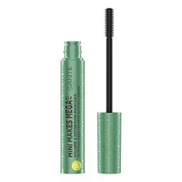 Produktbild: SANTE Naturkosmetik Wimperntusche flexibler Gummi Bürste, Mascara für verlängerte und voluminöse Wimpern, Mit Pro-Keratin gegen Haarbruch, Mini Makes Mega Mascara,1 x 8 ml,Nr. 1 - black
