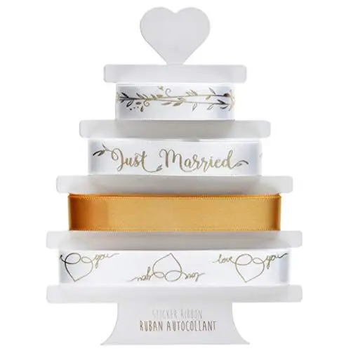 Produktbild: Santex Geschenkband-Set White Wedding selbstklebend 4-TLG.