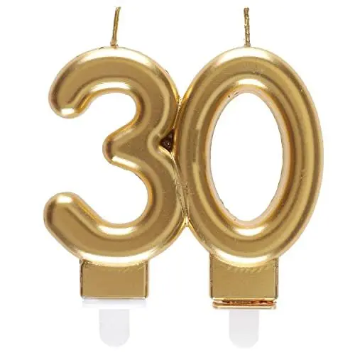 Produktbild: Santex Hochzeitskerze 30 Jahre, Gold