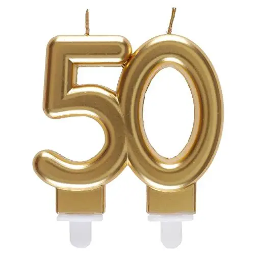 Produktbild: Santex Hochzeitskerze 50 Jahre, Gold