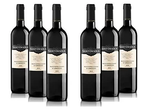 Produktbild: Sant'Orsola Montepulciano DOC Abruzzo -Rotwein - Italien Wein (6 x 0.75 l)