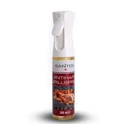 Produktbild: SANTOS Multi-Funktionales BBQ Grillspray 280 ml - Rostschutz, Pflege, Antihaft-Beschichtung - 100% natürliche Inhaltsstoffe, geschmacksneutral