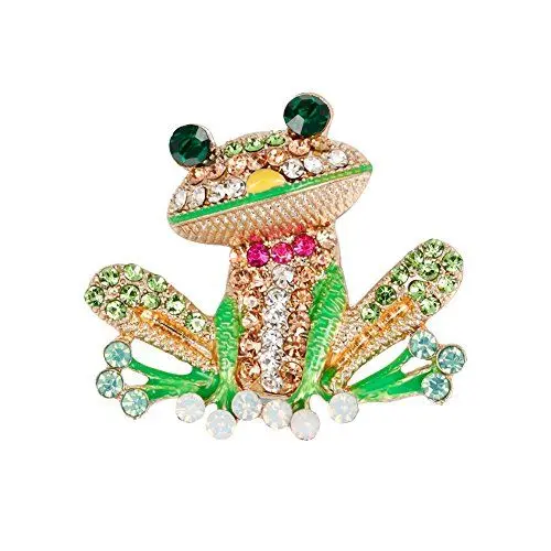 Produktbild: Sanwood Brosche Brosche mit buntem Strass Frosch Brosche für Damen Schal Kleid Dekoration Hut Tasche Zubehör