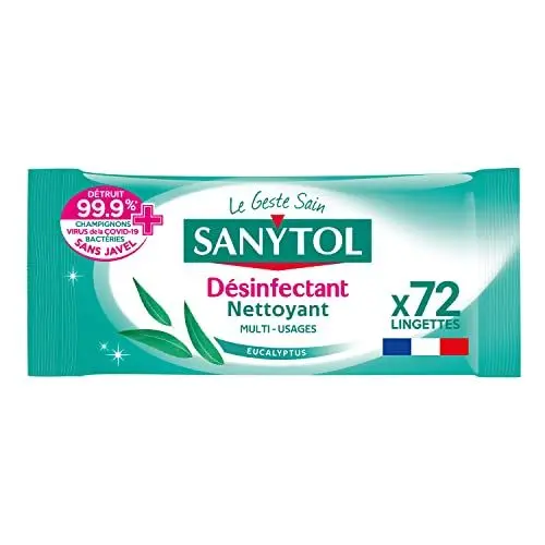 Produktbild: Sanytol - 33631325 - Lingettes Multi-Usages Désinfectantes paque de 72