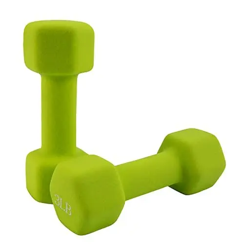 Produktbild: Saorzon Kurzhanteln 2er Set Übung Fitness Hantel für Zuhause Gym Freie Gewichte Hand Hex Hanteln Grün 1,4 kg