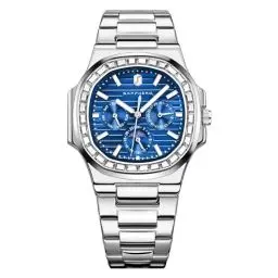 Produktbild: SAPPHERO Uhren Herren Quadratische Analog Armbanduhr 30M Wasserdicht Leuchtende Herren Quarz Chronograph Edelstahl Klassische Elegantes Geschenk Designer