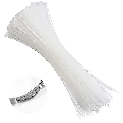 Produktbild: Sapphome 110 Stück Elektrische Nylon Kabelbinder 200 x 2,5 mm, Weiß, für Pflanzen und Kabel