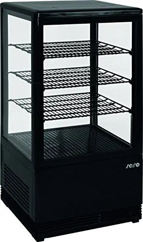 Produktbild: Saro 330-10051 Mini-Umluftkühlvitrine, Kunststoff, SC 70, 70 L, Schwarz