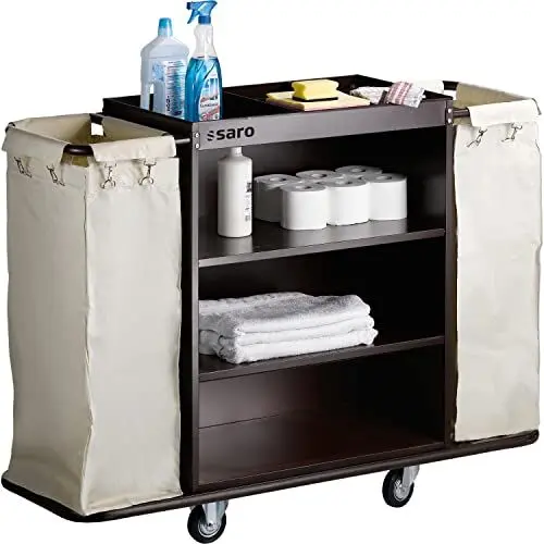 Produktbild: Saro AF 258 Zimmerservicewagen, Metall, braun, 45 x 142 x 112 cm