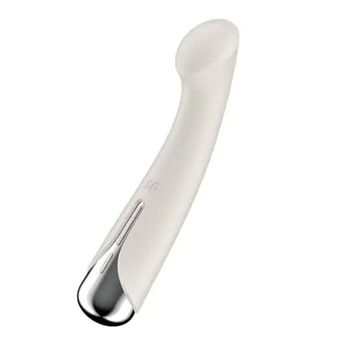 Produktbild: Satisfyer Spinning G-Spot 1 | 16,5 cm | G-Punkt-Vibrator | 12 Vibrations- und 5 Rotationsprogramme | Programme separat steuerbar | Wiederaufladbarer Akku | Wasserdicht (IPX7), Farbe:creme